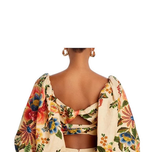 FARM Rio Cream and Red Floral Blouse. - Picture 4 of 15